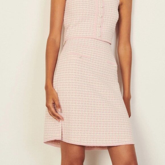 NWT Sandro Blandine Tweed A-Line Skirt - Picture 1 of 11